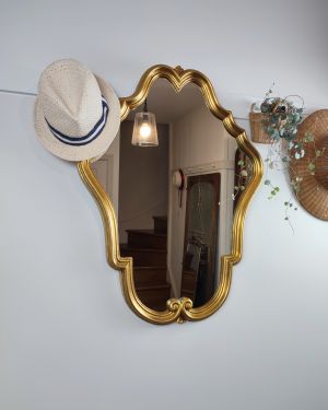 Grand miroir baroque doré “Angèle”