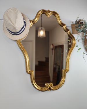 Grand miroir baroque doré “Angèle”