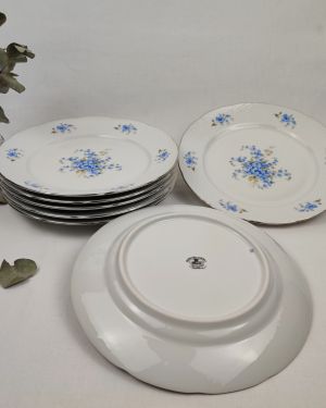 Assiettes plates en porcelaine de Bohème THUN “Carlsbad”
