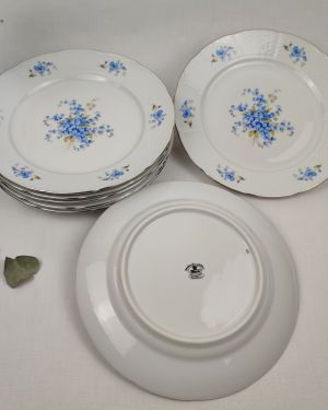 Assiettes plates en porcelaine de Bohème THUN “Carlsbad”