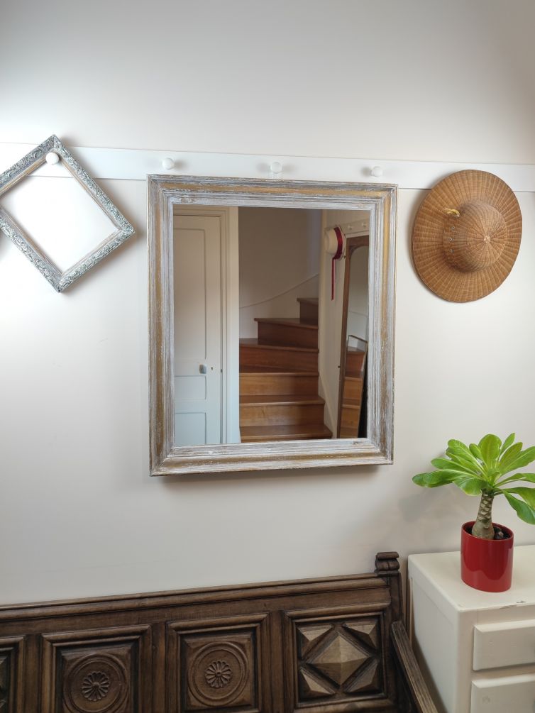 Miroir doré patiné “Adeline”