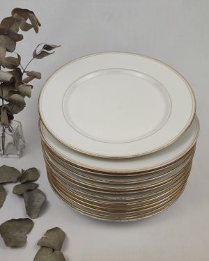 Assiettes plates “Blin-A” à 3 filets dorés