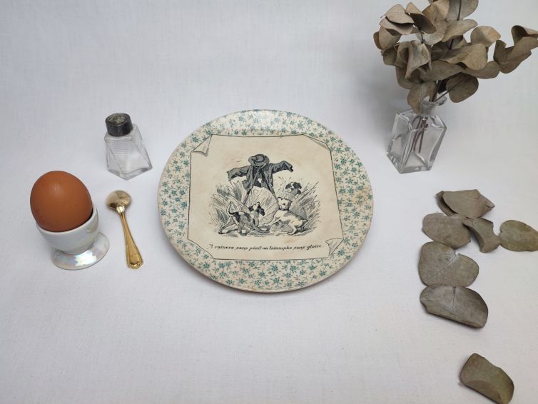 Assiette parlante “Perse” Sarreguemines