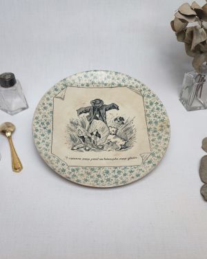Assiette parlante “Perse” Sarreguemines
