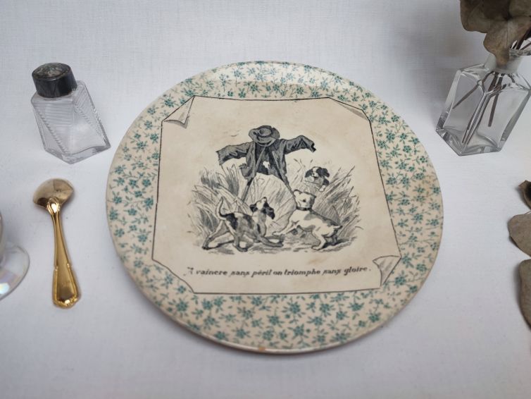 Assiette parlante “Perse” Sarreguemines