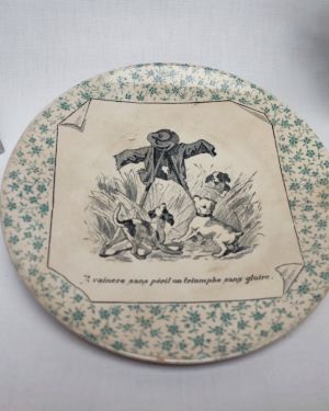 Assiette parlante “Perse” Sarreguemines