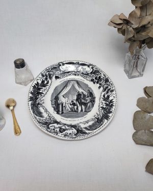 Assiette parlante “Napoléon” Creil et Montereau