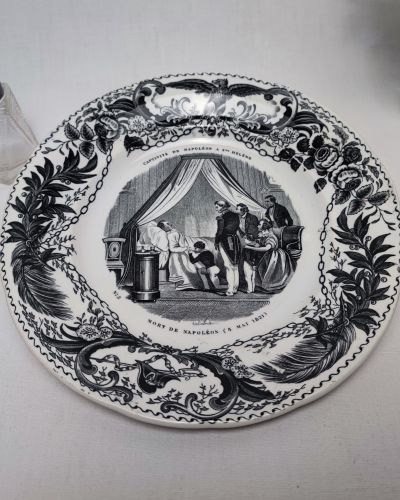 Assiette parlante “Napoléon” Creil et Montereau