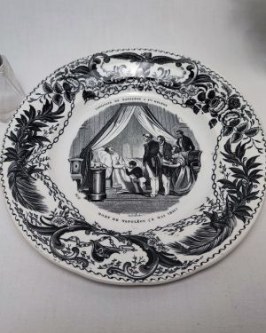 Assiette parlante “Napoléon” Creil et Montereau